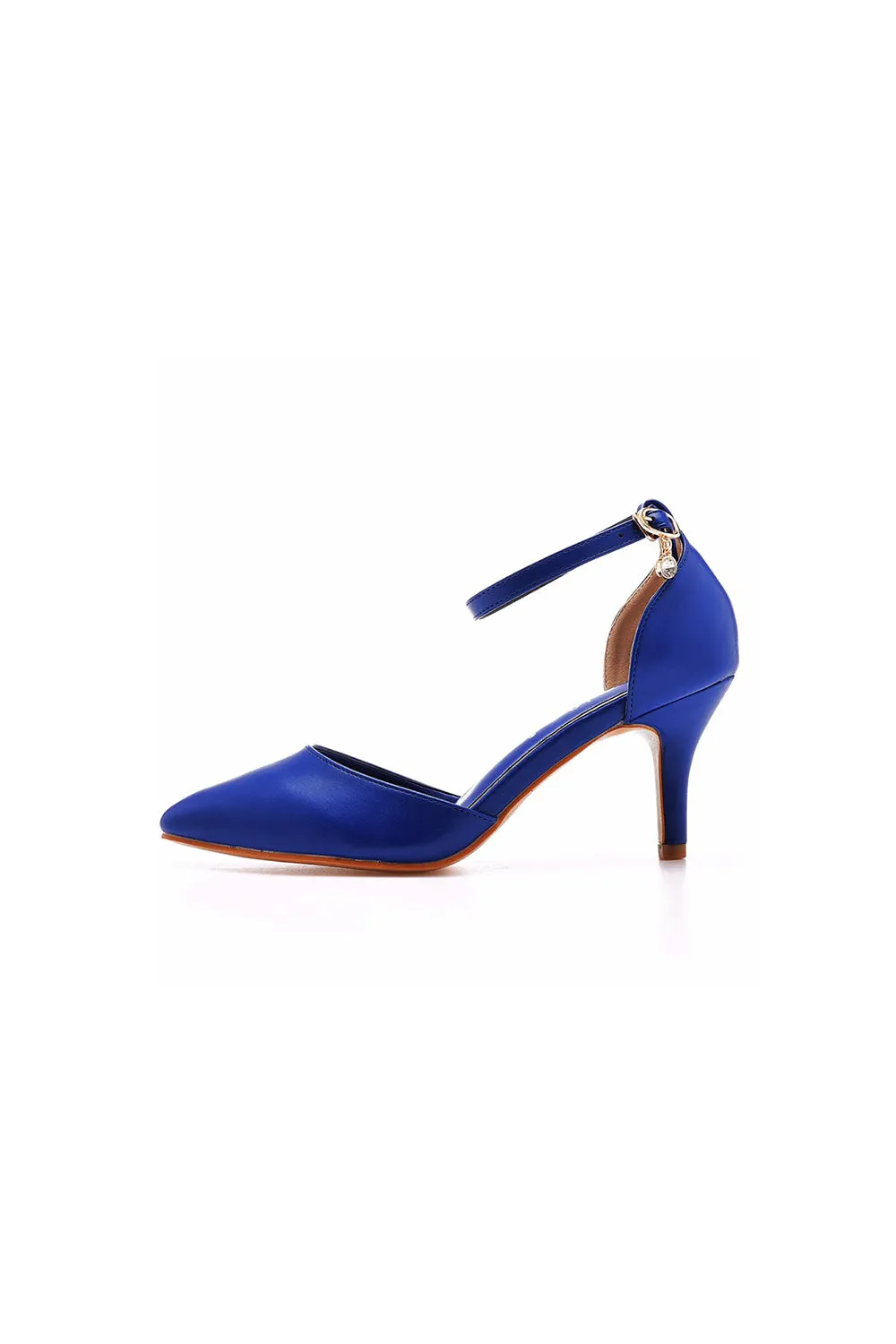 Women's Wedding Shoes Pointed Toe Ankle Strap Stiletto Heels