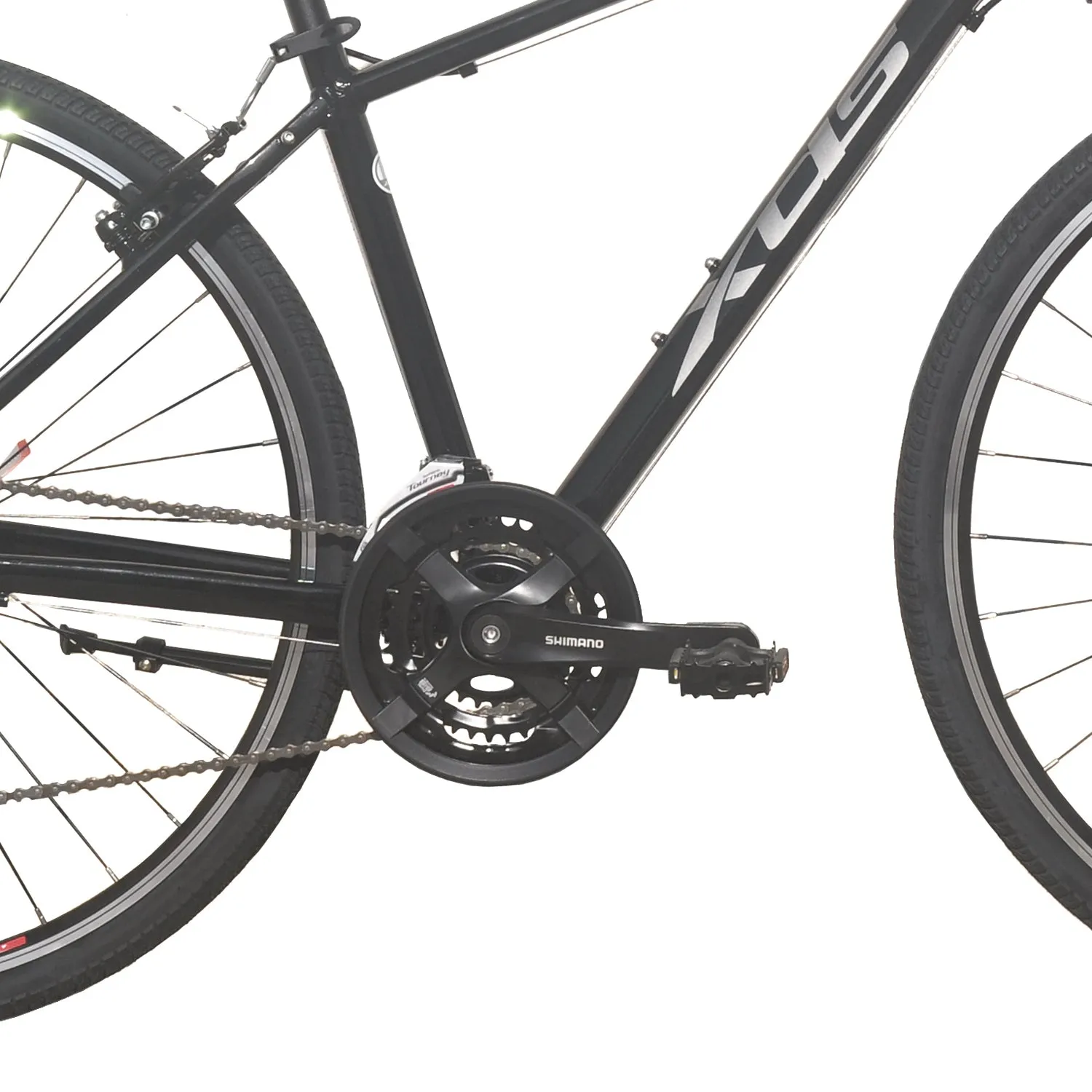 XDS Cross300 24sp Comfort Hybrid Bike // Jet Black